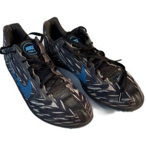 Nike Zoom Rival D7 VII  Men's Track Shoe Black & Blue Athletic Sneaker Size10. 5